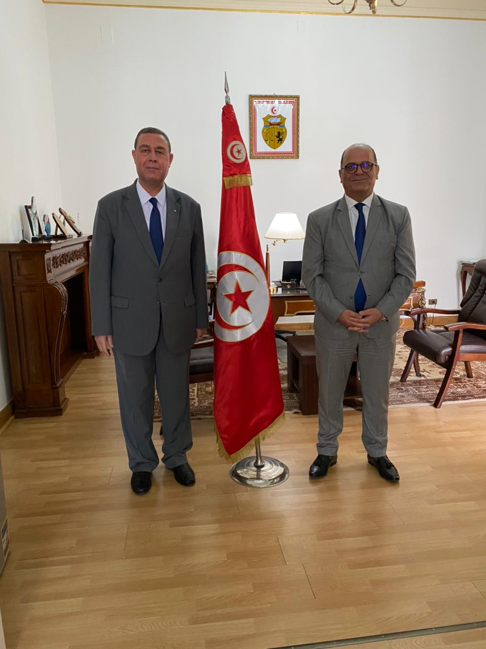 السفير دياب اللوح يلتقي نظيره التونسي في مصر