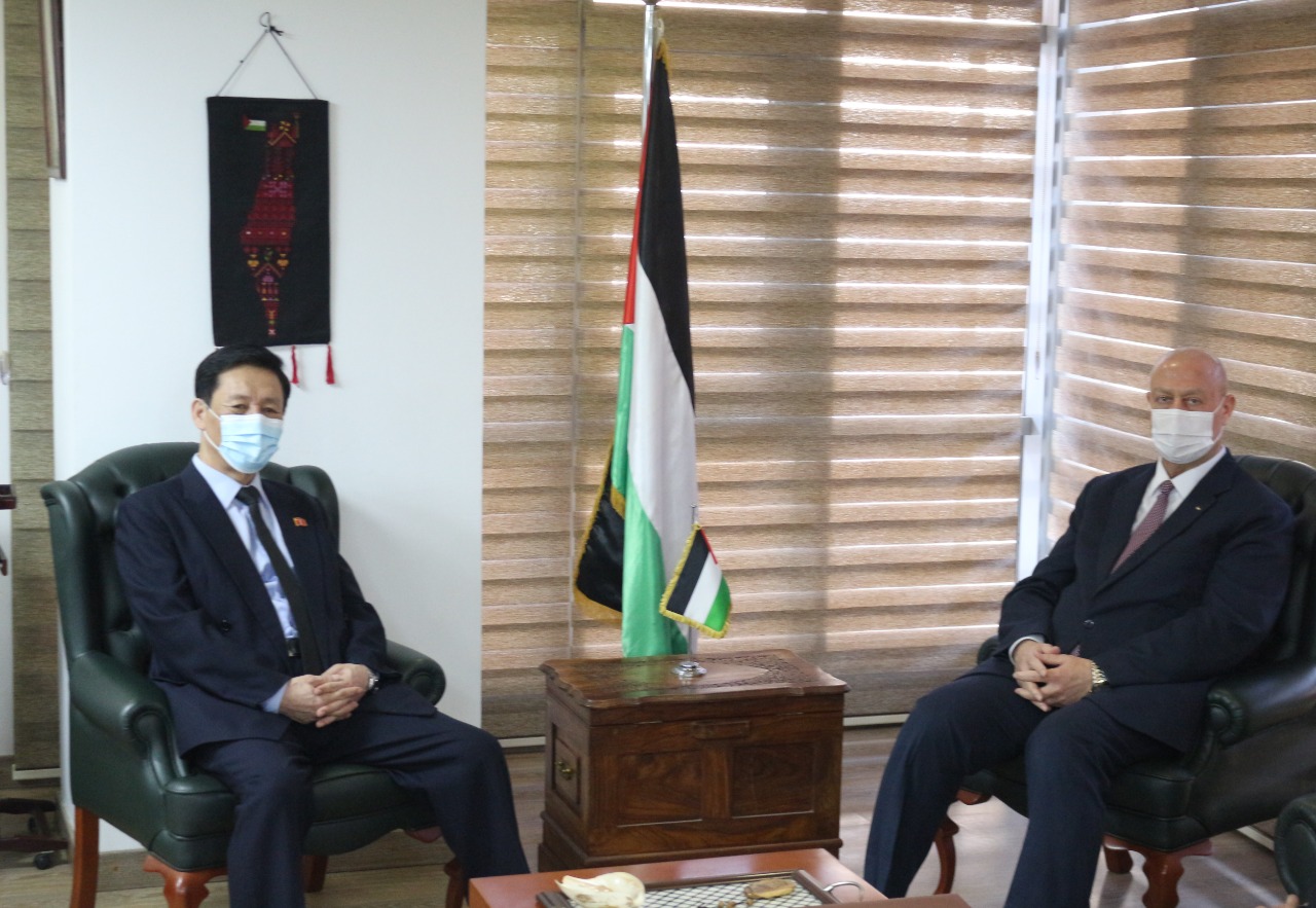 السفير دياب اللوح يلتقي سفير جمهورية كوريا الديمقراطية الشعبية بالقاهرة